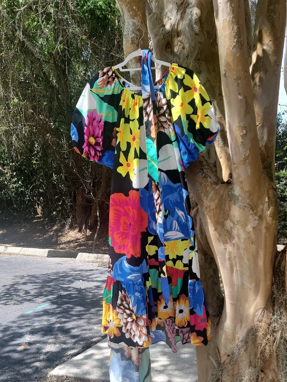 Christopher John Rogers Bright Multi-Color Floral Dress